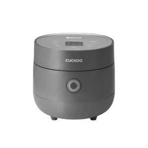 Cuckoo Rice Cooker 12 Cups Cooked Warmer with Nonstick Pot 13 Menu Options and Micom Fuzzy Logic Tech with Auto Clean Feature in Gray (CR-0675FG)